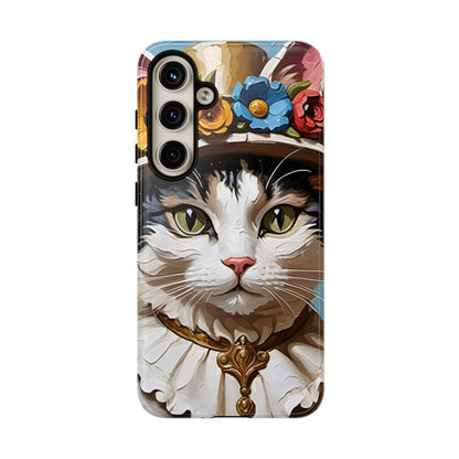 Oil Painting Cat Tough Phone Cases (A Lady)