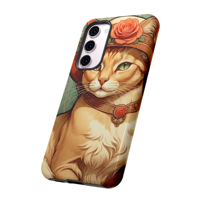 Alphonse Mucha Tough Phone Cases (A lady cat)