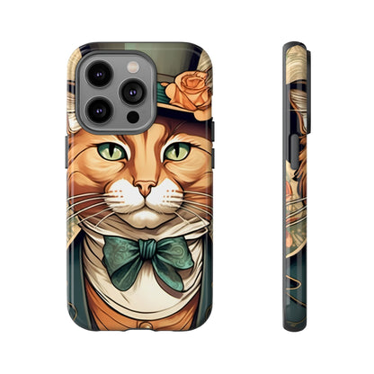 Alphonse Mucha Tough Phone Cases (A gentleman cat)