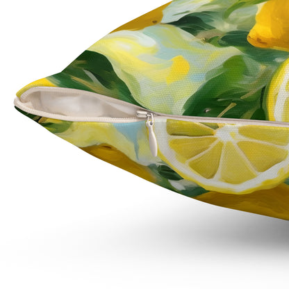 Claude Monet inspired Blooming Lemons Square Pillow