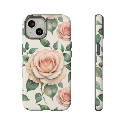 Watercolor Large Roses Tough Cases