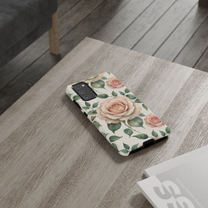 Watercolor Large Roses Tough Cases