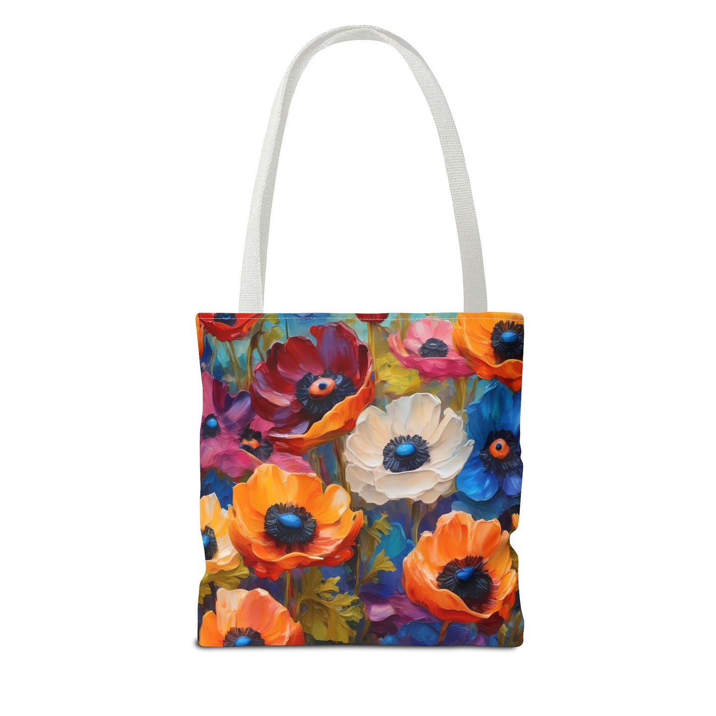 Claude Monet inspired Colorful Anemones Tote Bag