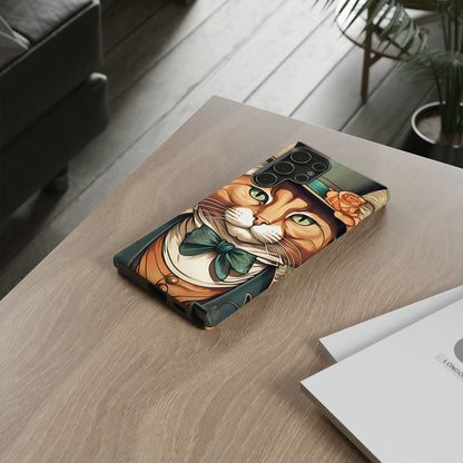 Alphonse Mucha Tough Phone Cases (A gentleman cat)
