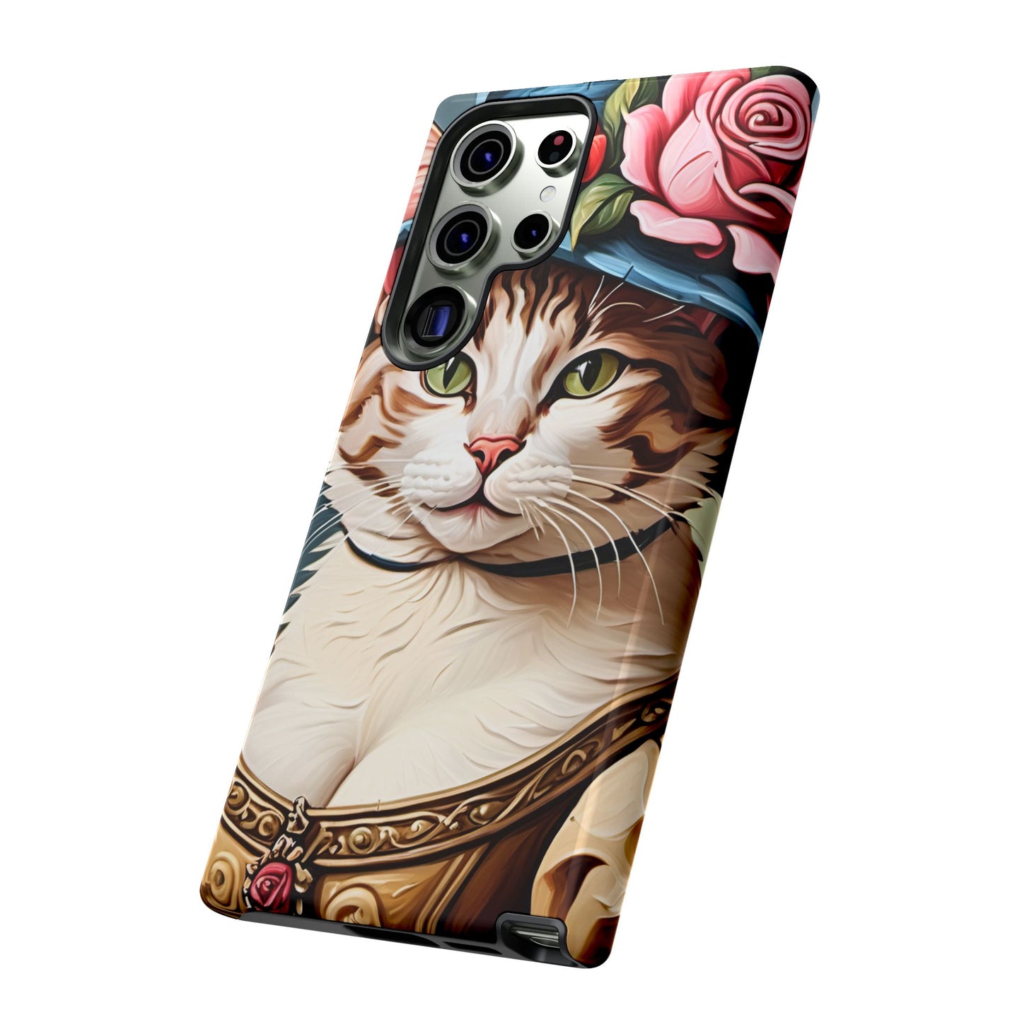 Oil Painting Cat Tough Phone Cases (A Lady 2)