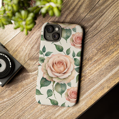 Watercolor Large Roses Tough Cases