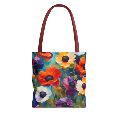 Claude Monet inspired Colorful Anemones Tote Bag