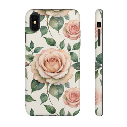 Watercolor Large Roses Tough Cases