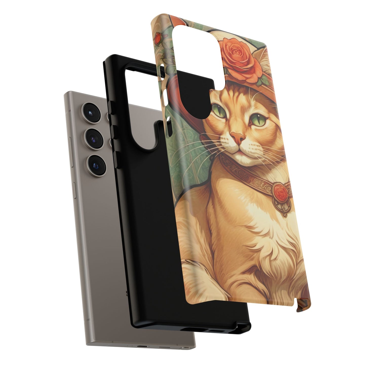 Alphonse Mucha Tough Phone Cases (A lady cat)