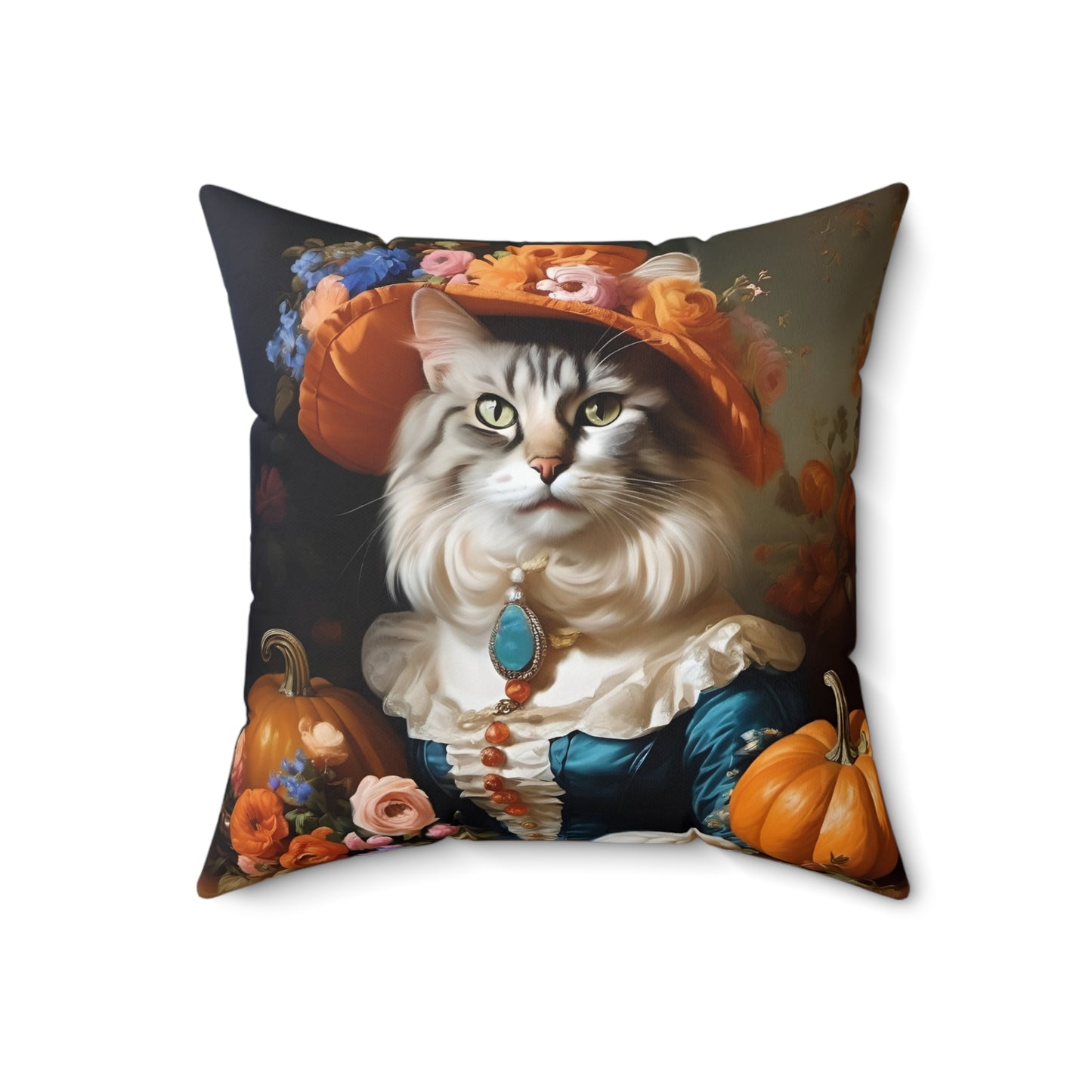 Rococo Cat Square Pillow