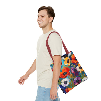 Claude Monet inspired Colorful Anemones Tote Bag