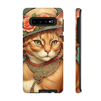 Alphonse Mucha Tough Phone Cases (A lady cat 2)