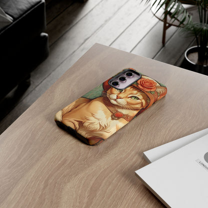 Alphonse Mucha Tough Phone Cases (A lady cat)