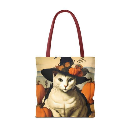 Halloween Piero della Francesca Renaissance Cat Tote