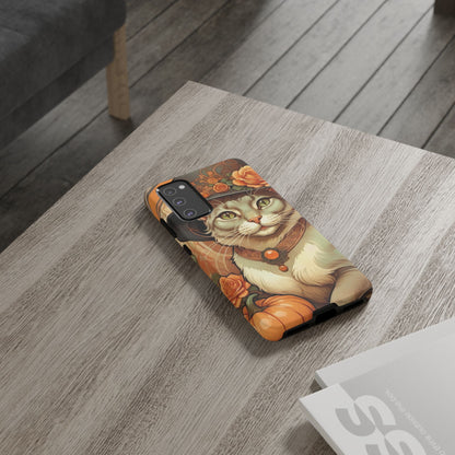 Halloween Alphonse Mucha Tough Phone Cases (A gentleman cat)