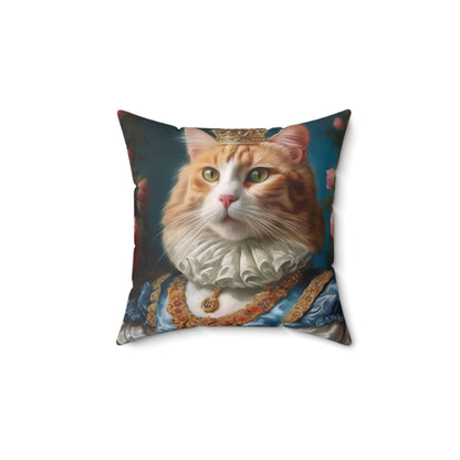 Rococo Cat Square Pillow (A Queen)