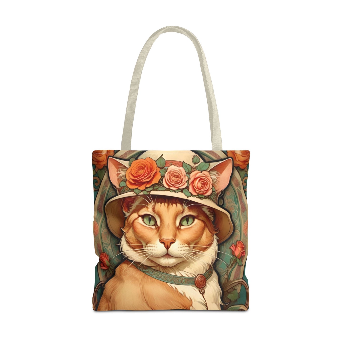 Art Nouveau Cat Portrait Tote Bag