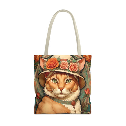 Art Nouveau Cat Portrait Tote Bag