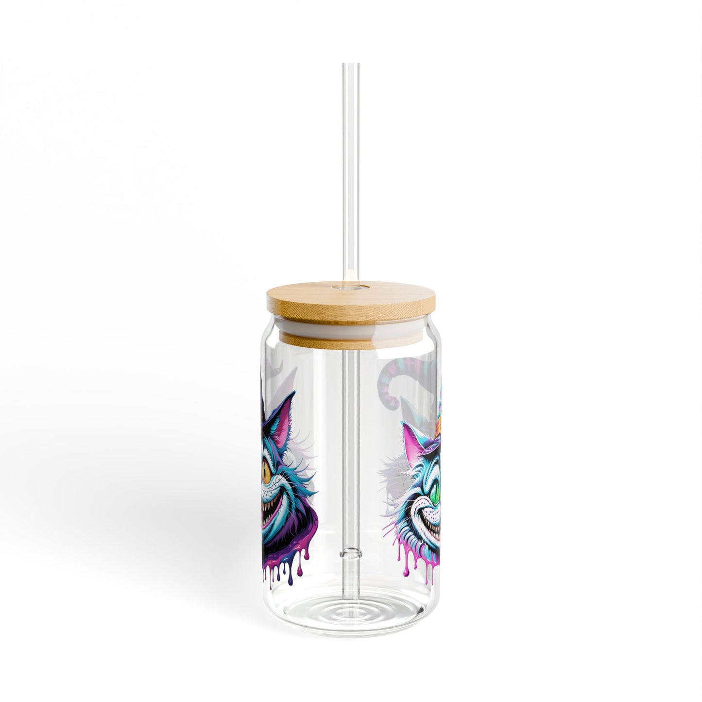 Halloween Cheshire Cat Sipper Glass, 16oz