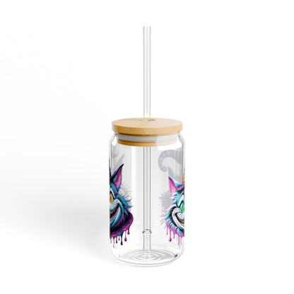 Halloween Cheshire Cat Sipper Glass, 16oz