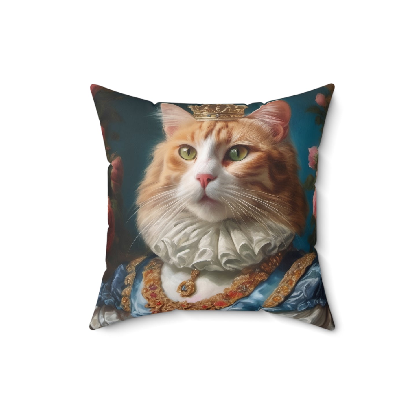 Rococo Cat Square Pillow (A Queen)