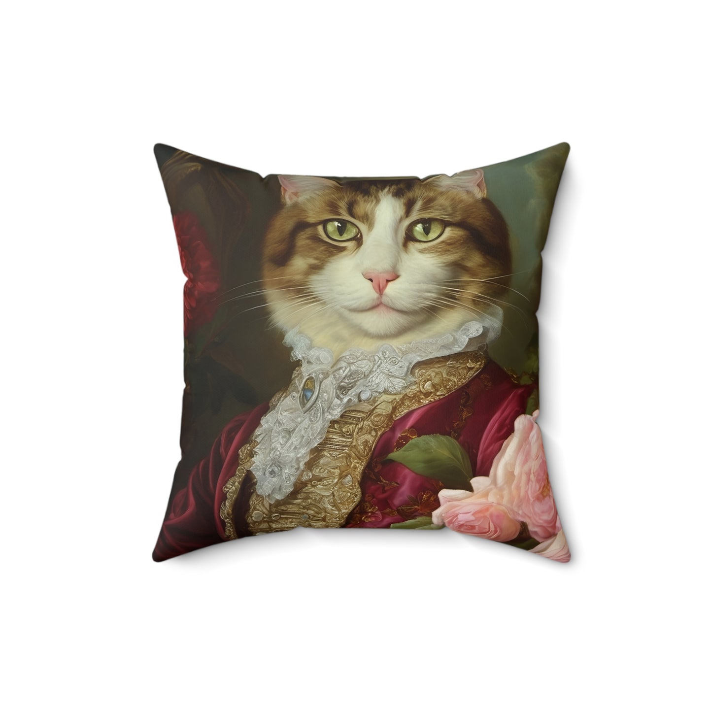 Rococo Cat Square Pillow (A Gentleman 2)