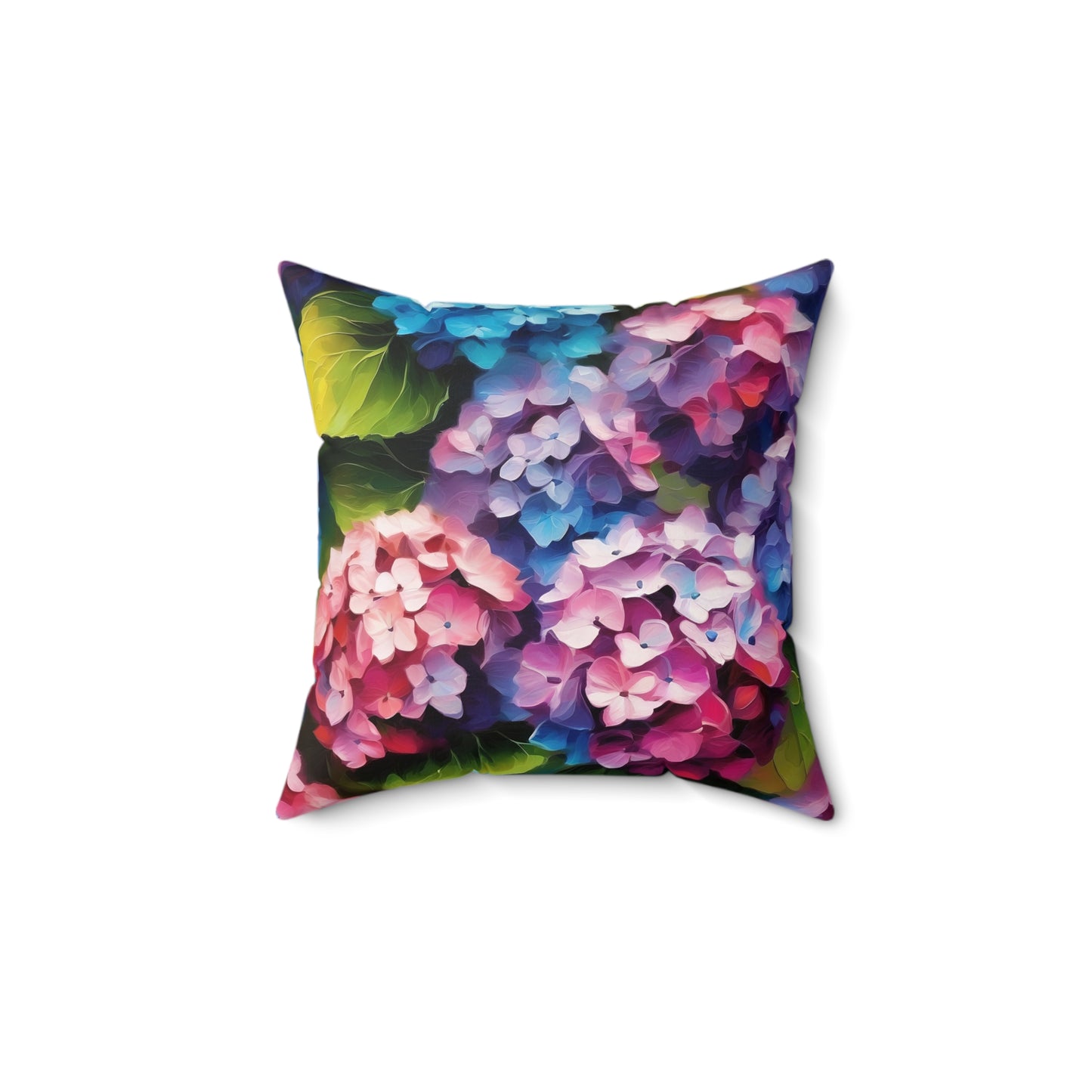 Claude Monet inspired Hydrangeas Square Pillow