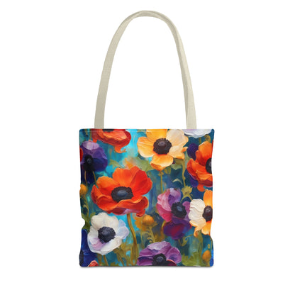 Claude Monet inspired Colorful Anemones Tote Bag