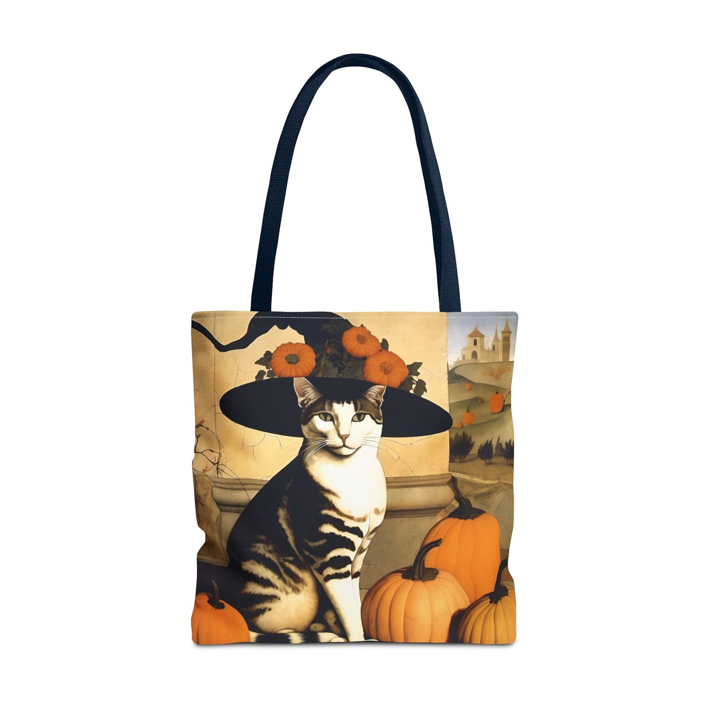 Halloween Piero della Francesca Renaissance Cat Tote