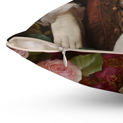 Rococo Cat Square Pillow (A Gentleman 2)