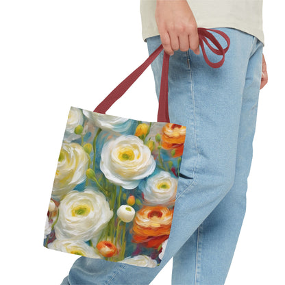 Claude Monet inspired Tender Ranunculus Tote Bag