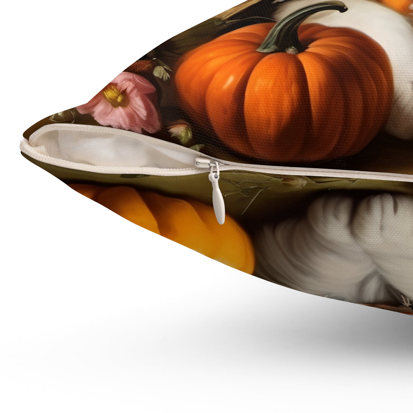 Halloween Rococo Cat Square Pillow