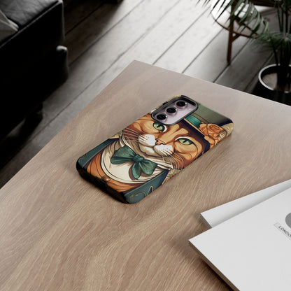 Alphonse Mucha Tough Phone Cases (A gentleman cat)