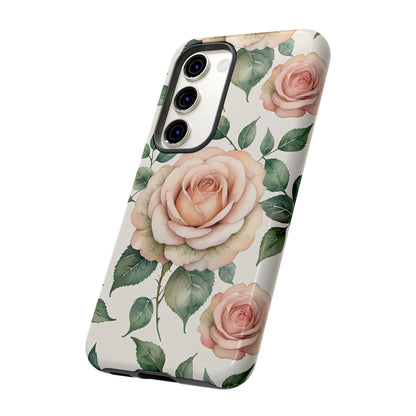 Watercolor Large Roses Tough Cases