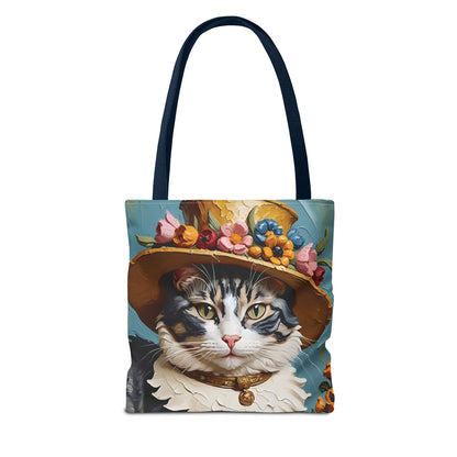 Cat Portrait in Oil Tote Bag
