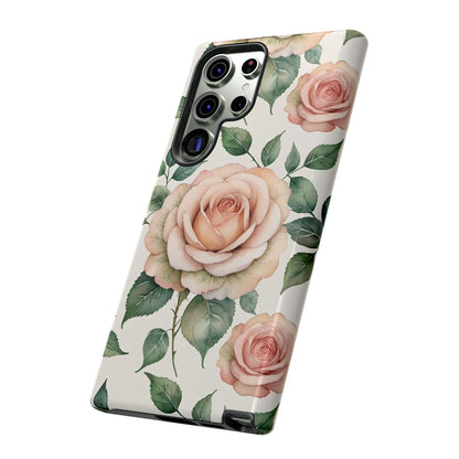 Watercolor Large Roses Tough Cases