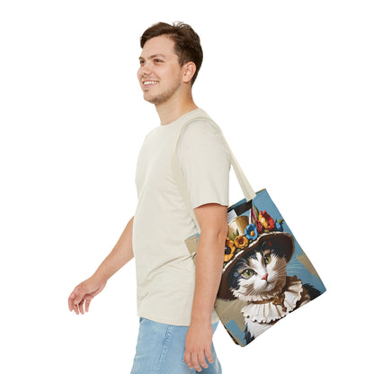 Cat Portrait in Oil Tote Bag