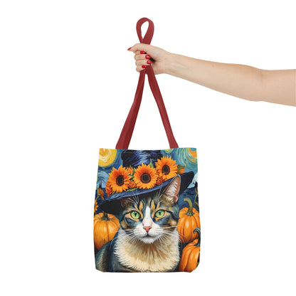 Van Gogh-Inspired Halloween Cat Tote