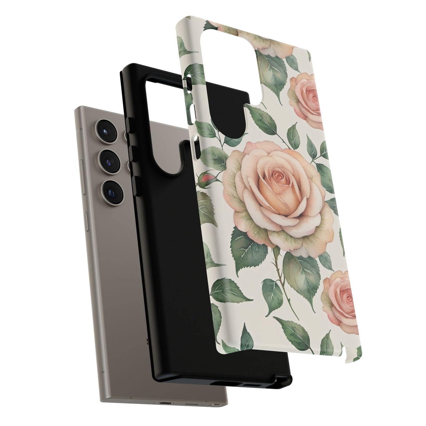 Watercolor Large Roses Tough Cases