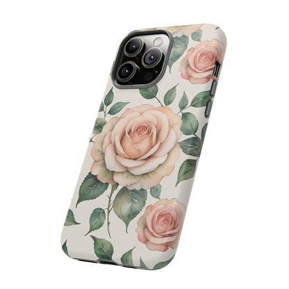 Watercolor Large Roses Tough Cases