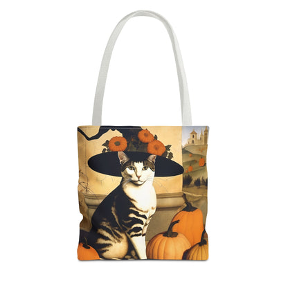 Halloween Piero della Francesca Renaissance Cat Tote