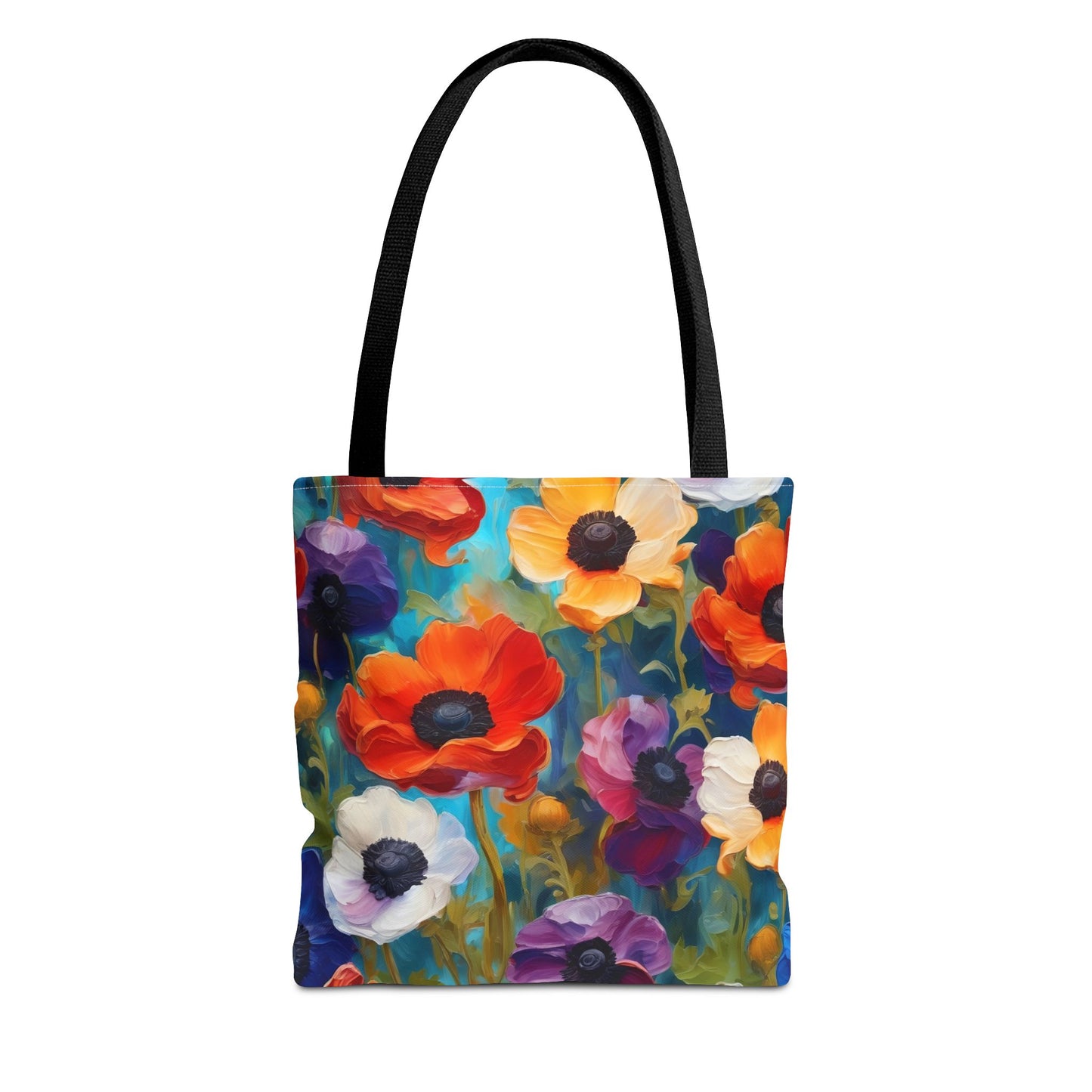 Claude Monet inspired Colorful Anemones Tote Bag