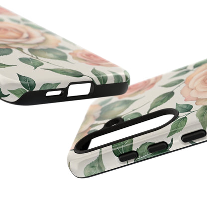 Watercolor Large Roses Tough Cases