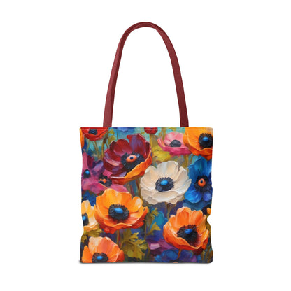 Claude Monet inspired Colorful Anemones Tote Bag