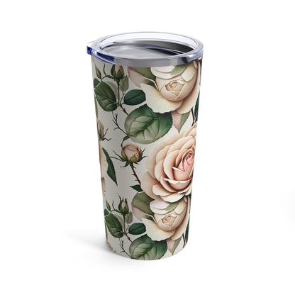 Watercolor Pink Roses Tumbler 20oz