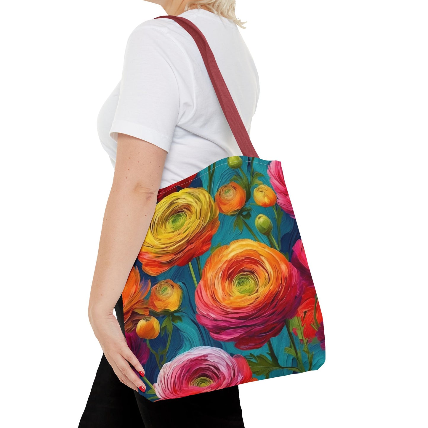 Vincent Van Gogh inspired Colorful Anemones Tote Bag 2