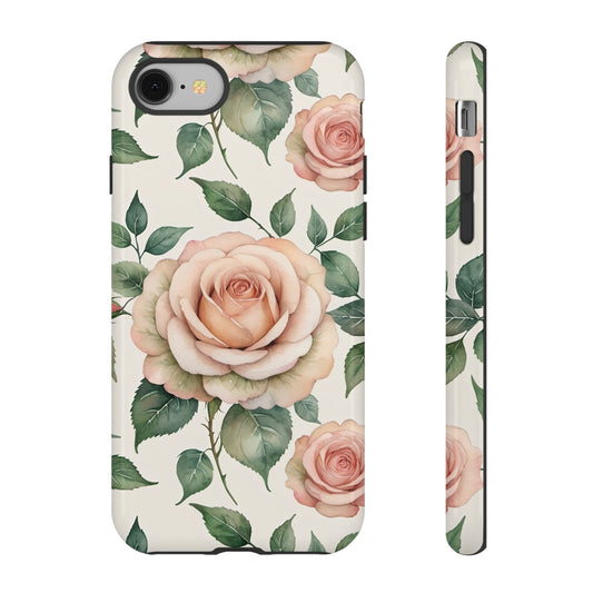 Watercolor Large Roses Tough Cases