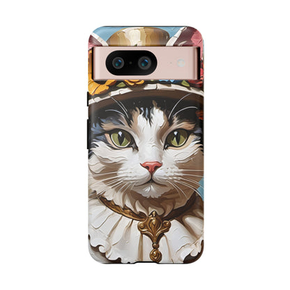 Oil Painting Cat Tough Phone Cases (A Lady)