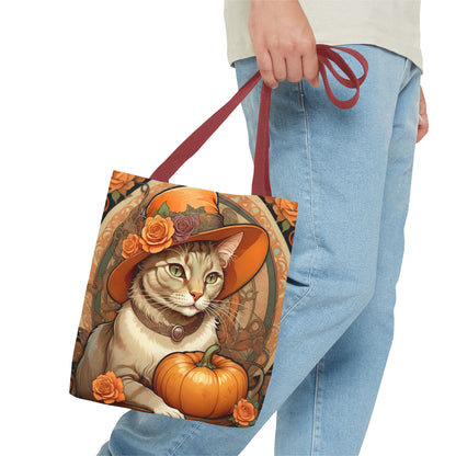 Halloween Art Nouveau Cat Tote