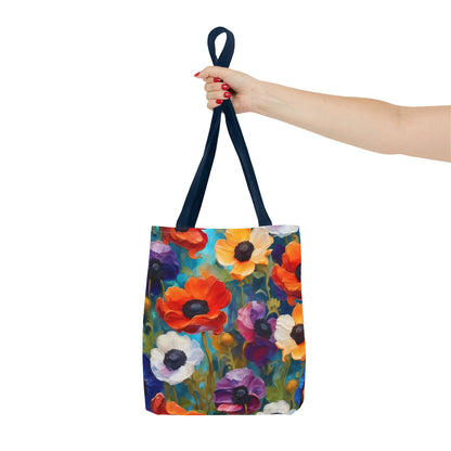 Claude Monet inspired Colorful Anemones Tote Bag